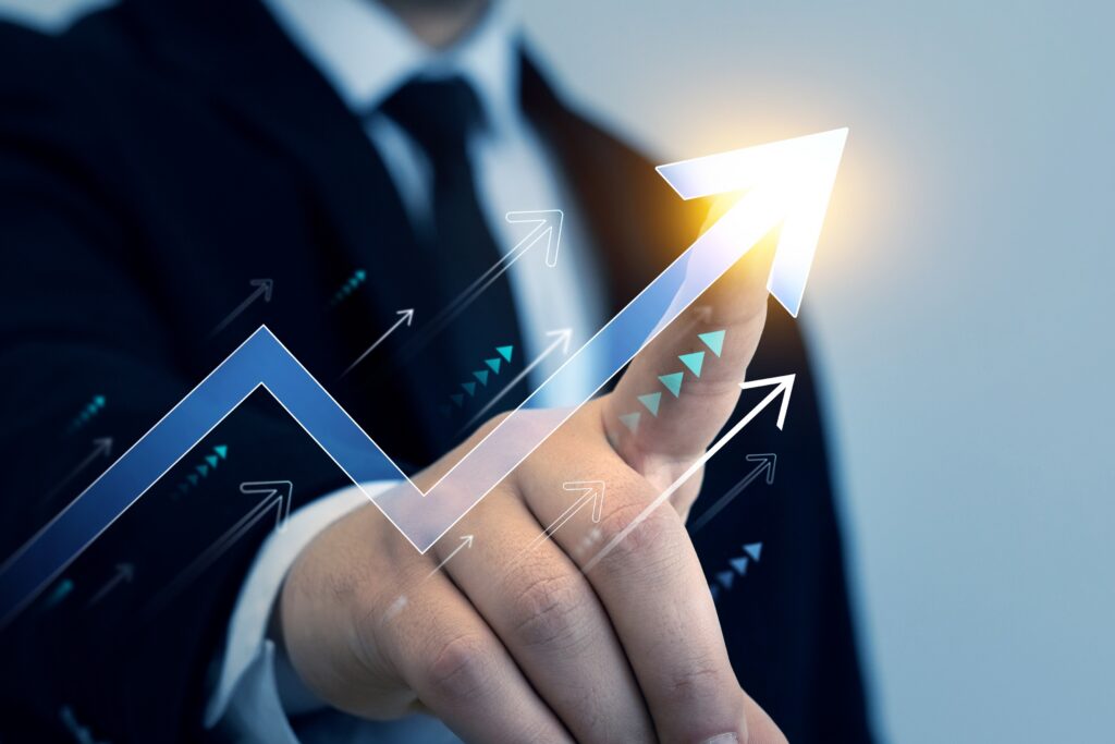 Analysis finance grow graph and market investment. Financial business plan,earnings,sale and strategy.